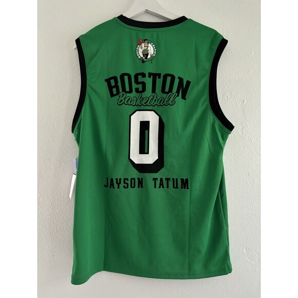 NBA Boston Celtics Jersey Jayson Tatum 0 Mens Large Green Tank Basketball New - Picture 1 of 10